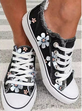 Load image into Gallery viewer, Women Flower Printed Lace Up Canvas Shoes - Tyche Ace