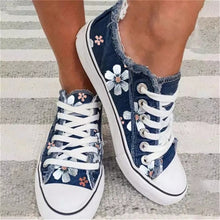 Load image into Gallery viewer, Women Flower Printed Lace Up Canvas Shoes - Tyche Ace