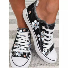 Load image into Gallery viewer, Women Flower Printed Lace Up Canvas Shoes - Tyche Ace