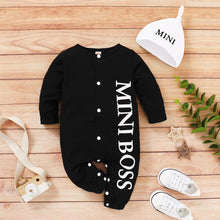 Load image into Gallery viewer, Long Sleeve Baby Rompers And Hat Set For Toddlers