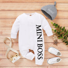Load image into Gallery viewer, Long Sleeve Baby Rompers And Hat Set For Toddlers