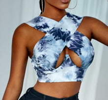 Load image into Gallery viewer, Cross Wrap Sleeveless Cut-Out Front Crop Bustier Tops- Plus Size freeshipping - Tyche Ace