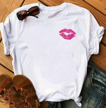 Load image into Gallery viewer, Awesome Red Lips Print Women Casual T Shirts freeshipping - Tyche Ace