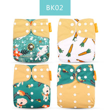 Load image into Gallery viewer, Baby 4pcs/set Washable Eco-Friendly Cloth Reusable Adjustable Nappies freeshipping - Tyche Ace