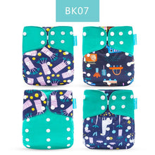 Load image into Gallery viewer, Baby 4pcs/set Washable Eco-Friendly Cloth Reusable Adjustable Nappies freeshipping - Tyche Ace