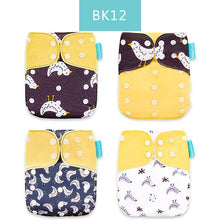Load image into Gallery viewer, Baby 4pcs/set Washable Eco-Friendly Cloth Reusable Adjustable Nappies freeshipping - Tyche Ace