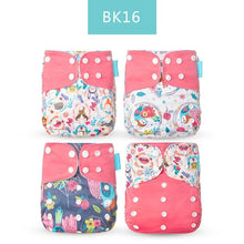 Load image into Gallery viewer, Baby 4pcs/set Washable Eco-Friendly Cloth Reusable Adjustable Nappies freeshipping - Tyche Ace