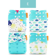 Load image into Gallery viewer, Baby 4pcs/set Washable Eco-Friendly Cloth Reusable Adjustable Nappies freeshipping - Tyche Ace