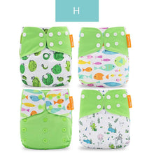 Load image into Gallery viewer, Baby 4pcs/set Washable Eco-Friendly Cloth Reusable Adjustable Nappies freeshipping - Tyche Ace