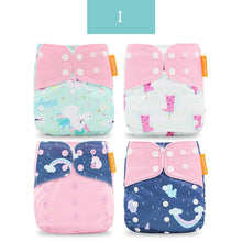 Load image into Gallery viewer, Baby 4pcs/set Washable Eco-Friendly Cloth Reusable Adjustable Nappies freeshipping - Tyche Ace