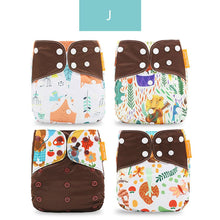 Load image into Gallery viewer, Baby 4pcs/set Washable Eco-Friendly Cloth Reusable Adjustable Nappies freeshipping - Tyche Ace