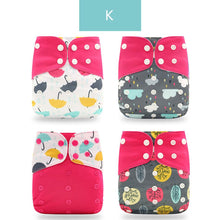 Load image into Gallery viewer, Baby 4pcs/set Washable Eco-Friendly Cloth Reusable Adjustable Nappies freeshipping - Tyche Ace