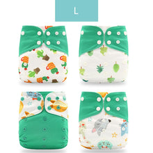 Load image into Gallery viewer, Baby 4pcs/set Washable Eco-Friendly Cloth Reusable Adjustable Nappies freeshipping - Tyche Ace
