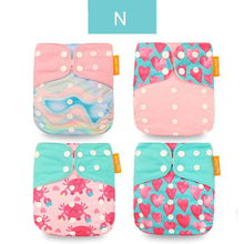 Load image into Gallery viewer, Baby 4pcs/set Washable Eco-Friendly Cloth Reusable Adjustable Nappies freeshipping - Tyche Ace