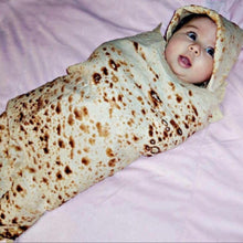Load image into Gallery viewer, Baby Burrito Flour Tortilla Swaddle Blanket Sleeping  Wrap + Hat freeshipping - Tyche Ace