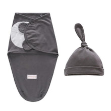 Load image into Gallery viewer, Baby Cotton Cartoon Cocoon Swaddle Wrap Blanket and Hat Set freeshipping - Tyche Ace