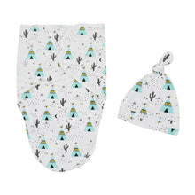 Load image into Gallery viewer, Baby Cotton Cocoon Swaddle Blanket +Cap Sleeping Sack Bedding freeshipping - Tyche Ace