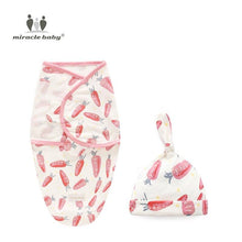 Load image into Gallery viewer, Baby Cotton Cocoon Swaddling Blanket Envelope Sleep Sack and Cap freeshipping - Tyche Ace