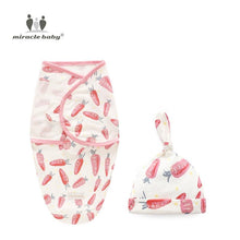 Load image into Gallery viewer, Baby Cotton Cocoon Swaddling Blanket Envelope Sleep Sack and Cap freeshipping - Tyche Ace