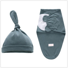 Load image into Gallery viewer, Baby Cotton Cocoon Swaddling Blanket Envelope Sleep Sack and Cap freeshipping - Tyche Ace