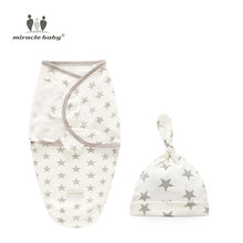 Load image into Gallery viewer, Baby Cotton Cocoon Swaddling Blanket Envelope Sleep Sack and Cap freeshipping - Tyche Ace