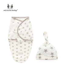 Load image into Gallery viewer, Baby Cotton Cocoon Swaddling Blanket Envelope Sleep Sack and Cap freeshipping - Tyche Ace