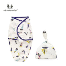 Load image into Gallery viewer, Baby Cotton Cocoon Swaddling Blanket Envelope Sleep Sack and Cap freeshipping - Tyche Ace