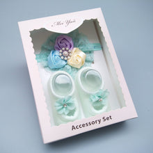 Load image into Gallery viewer, Baby Cute Bowknot Socks Booties+ Hair Band Set freeshipping - Tyche Ace