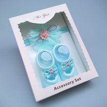 Load image into Gallery viewer, Baby Cute Bowknot Socks Booties+ Hair Band Set freeshipping - Tyche Ace