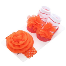 Load image into Gallery viewer, Baby Cute Bowknot Socks Booties+ Hair Band Set freeshipping - Tyche Ace