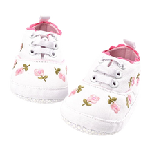 Load image into Gallery viewer, Baby Girl Lace Floral Embroidered Soft Shoes freeshipping - Tyche Ace