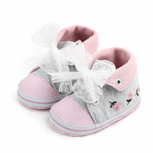 Load image into Gallery viewer, Baby Girl Lace Floral Embroidered Soft Shoes freeshipping - Tyche Ace