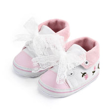 Load image into Gallery viewer, Baby Girl Lace Floral Embroidered Soft Shoes freeshipping - Tyche Ace