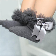 Load image into Gallery viewer, Baby Girls Cotton Lace Ruffle Bowtie  Socks freeshipping - Tyche Ace