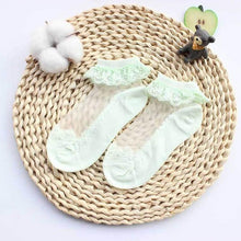 Load image into Gallery viewer, Baby Girls Silk Cute Lace Flower Mesh Non- Slip Socks freeshipping - Tyche Ace