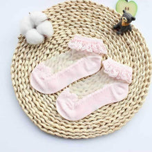 Load image into Gallery viewer, Baby Girls Silk Cute Lace Flower Mesh Non- Slip Socks freeshipping - Tyche Ace