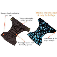 Load image into Gallery viewer, Baby Reusable Waterproof Cloth Nappies with Bamboo Charcoal Inner Layer freeshipping - Tyche Ace