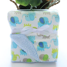 Load image into Gallery viewer, Baby Thick Double Layer Cartoon Polar Fleece Swaddle Stroller Wrap Blankets freeshipping - Tyche Ace