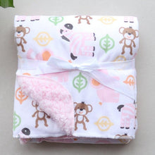 Load image into Gallery viewer, Baby Thick Double Layer Cartoon Polar Fleece Swaddle Stroller Wrap Blankets freeshipping - Tyche Ace