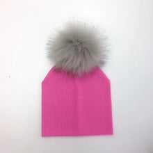 Load image into Gallery viewer, Baby/Kids Adjustable Cotton  Faux Fur Pompom Hats freeshipping - Tyche Ace