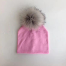 Load image into Gallery viewer, Baby/Kids Adjustable Cotton  Faux Fur Pompom Hats freeshipping - Tyche Ace