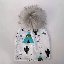 Load image into Gallery viewer, Baby/Kids Adjustable Cotton  Faux Fur Pompom Hats freeshipping - Tyche Ace