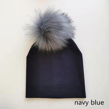 Load image into Gallery viewer, Baby/Kids Adjustable Cotton  Faux Fur Pompom Hats freeshipping - Tyche Ace