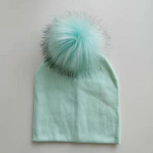 Load image into Gallery viewer, Baby/Kids Adjustable Cotton  Faux Fur Pompom Hats freeshipping - Tyche Ace