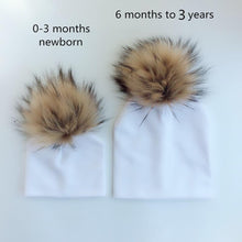 Load image into Gallery viewer, Baby/Kids Adjustable Cotton  Faux Fur Pompom Hats freeshipping - Tyche Ace