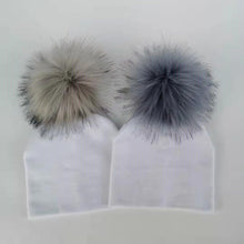 Load image into Gallery viewer, Baby/Kids Adjustable Cotton  Faux Fur Pompom Hats freeshipping - Tyche Ace
