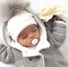 Load image into Gallery viewer, Baby/Kids Adjustable Cotton  Faux Fur Pompom Hats freeshipping - Tyche Ace