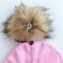 Load image into Gallery viewer, Baby/Kids Adjustable Cotton  Faux Fur Pompom Hats freeshipping - Tyche Ace