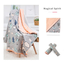 Load image into Gallery viewer, Baby/Kids Cartoon  Bamboo Cotton Embossed Bubble Flannel Swaddle Wrap Blanket freeshipping - Tyche Ace