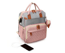 Load image into Gallery viewer, Multifunction Fashionable Large Capacity Travel Baby Bed Nappy Backpack - Tyche Ace